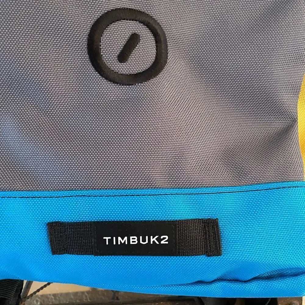 Timbuk2 Yellow Gray Blue Roll Up Backpack New Condition